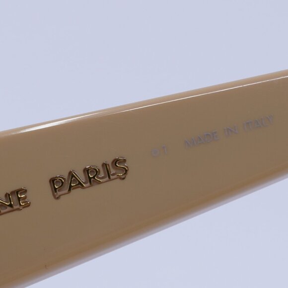 Celine CL40292U 57E Sunglasses Beige Oval Frame, Brown Lenses - Picture 7 of 10